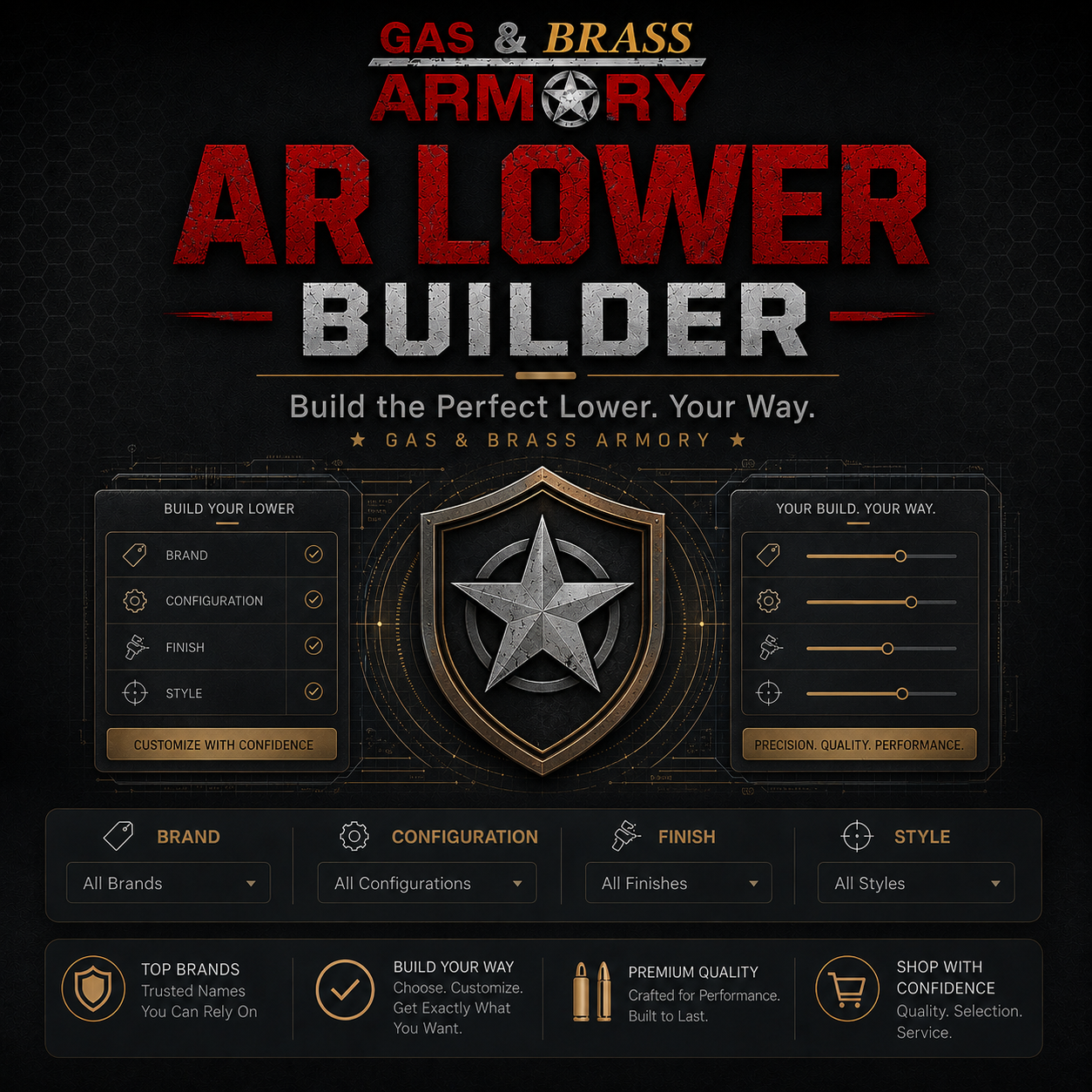 Build a AR-15 Lower from our app