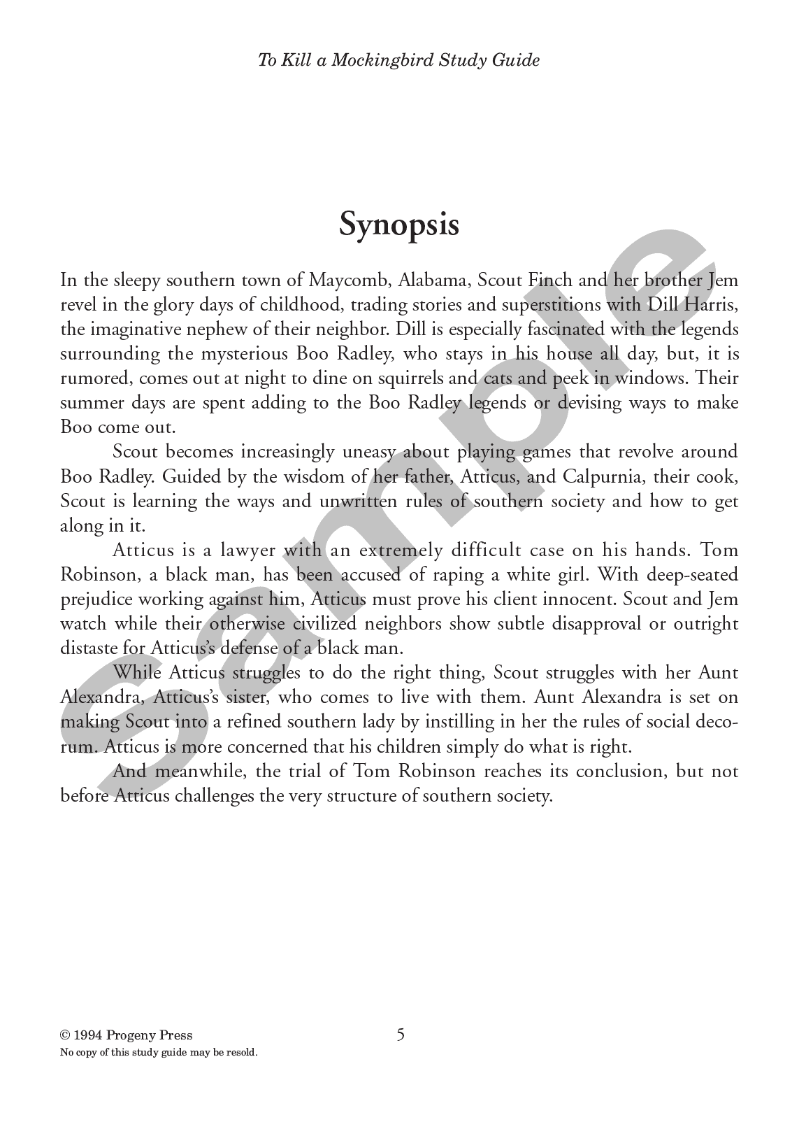 To Kill a Mockingbird Study Guide | Progeny Press Literature Curriculum
