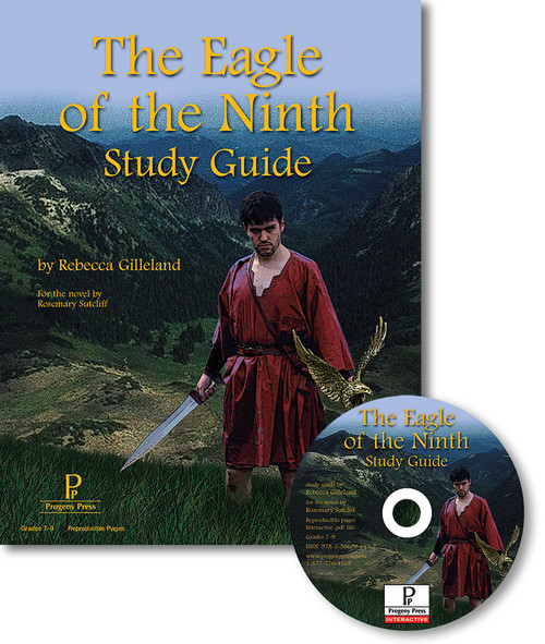 The Eagle of the Ninth Study Guide cover and cd. Progeny Press unit lesson plans for literature and reading. Novel study includes reproducible teacher ELA curriculum, hands on ideas, projects, worksheets, comprehension questions, and activities.