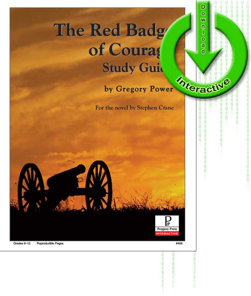 The Red Badge of Courage Christian Study Guide PDF download cover. Progeny Press unit lesson plans for literature and reading. PDF novel study includes reproducible teacher ELA curriculum, hands on ideas, projects, worksheets, comprehension questions, and activities.