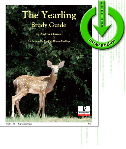The Yearling Christian Study Guide PDF download cover. Progeny Press unit lesson plans for literature and reading. PDF novel study includes reproducible teacher ELA curriculum, hands on ideas, projects, worksheets, comprehension questions, and activities.