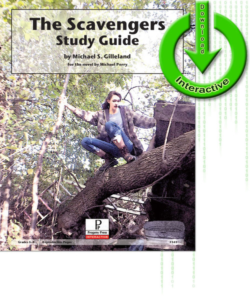 The Scavengers Christian Study Guide PDF download cover. Progeny Press unit lesson plans for literature and reading. PDF novel study includes reproducible teacher ELA curriculum, hands on ideas, projects, worksheets, comprehension questions, and activities.