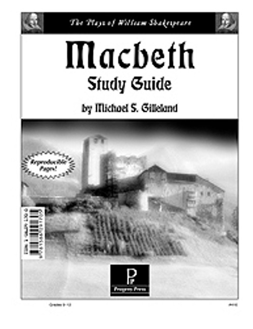 Macbeth Christian Study Guide. Progeny Press unit lesson plans for literature and reading. Novel study includes reproducible teacher ELA curriculum, hands on ideas, projects, worksheets, comprehension questions, and activities.