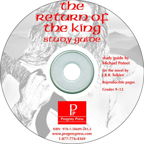 Return of the King Study Guide *Print Only PDF on CD* Study Guide unit lesson plans for literature and reading. Novel study includes reproducible teacher ELA curriculum, hands on ideas, projects, worksheets, comprehension questions, and activities.