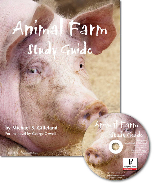 Animal Farm Christian Study Guide Cover and CD. Progeny Press unit lesson plans for literature and reading. Novel study includes reproducible teacher ELA curriculum, hands on ideas, projects, worksheets, comprehension questions, and activities.