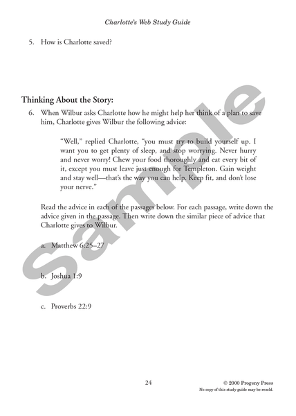 Charlotte's Web Study Guide | Progeny Press Literature Curriculum