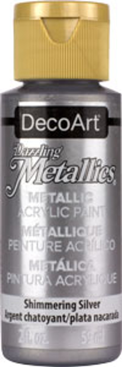 Peinture acrylique métallique - DecoArt Dazzling Metallics - Or Champagne  x59 ml - Perles & Co