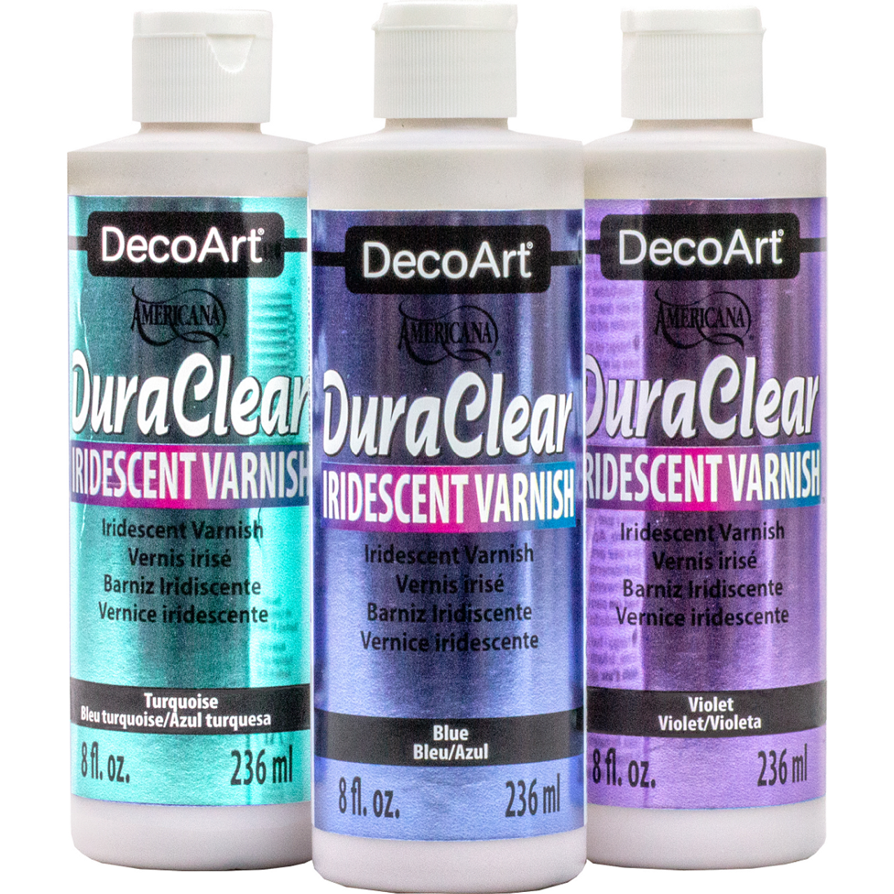 DuraClear Iridescent Varnishes - DecoArt Acrylic Paint and Art Supplies