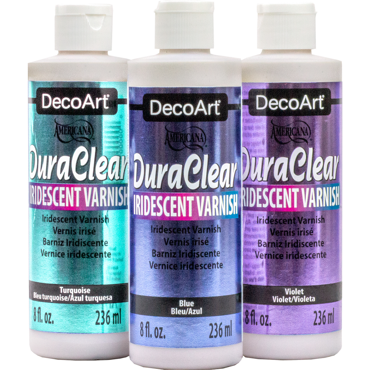 DuraClear Iridescent Varnishes - DecoArt Acrylic Paint and Art Supplies