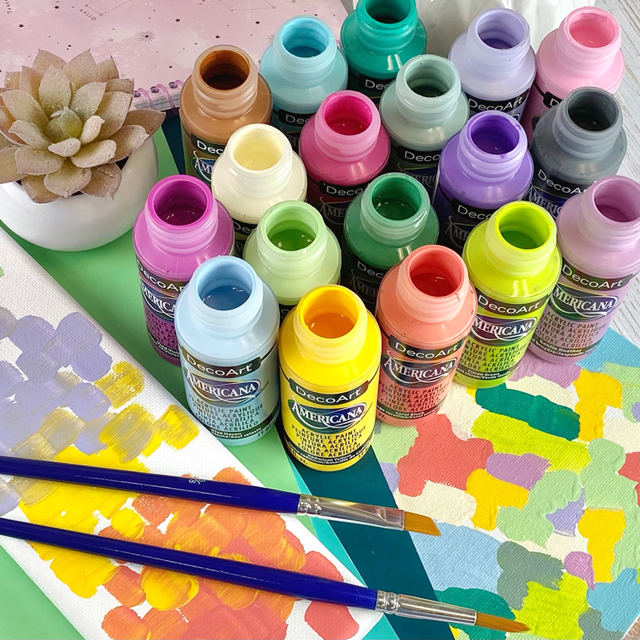Acrylic paints pastel, 6 tubes à 75 ml (28629), STYLEX