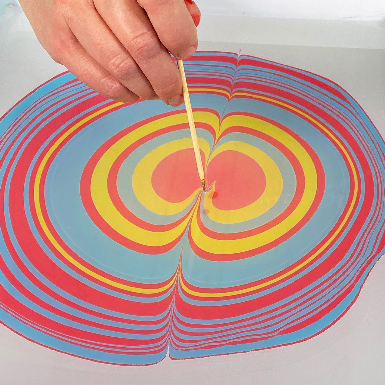 Oil Paint and Water Marbled Mats - Infarrantly Creative