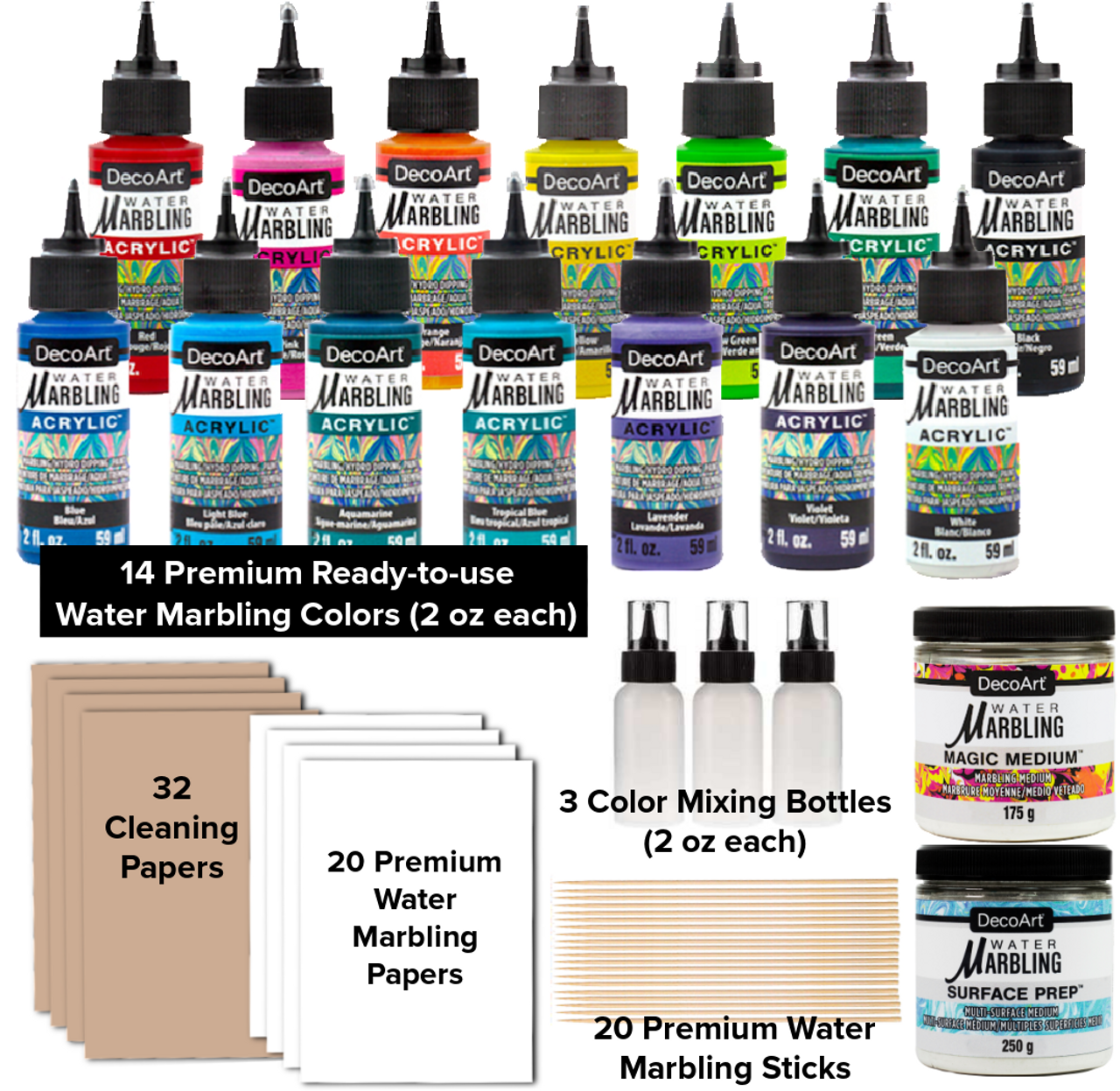 DecoArt® Modern Brights Water Marbling Acrylic™ Paint Set