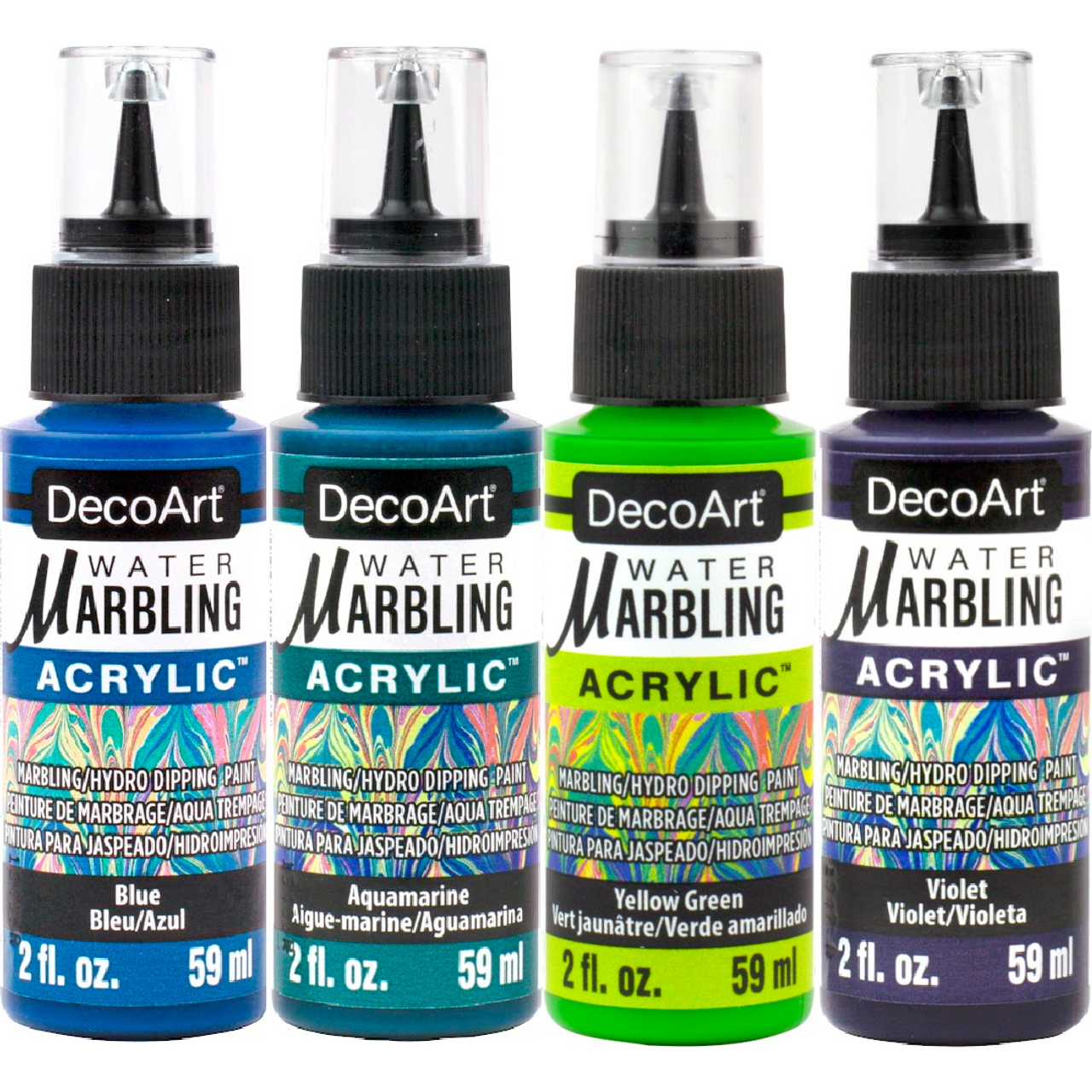 Complete Set 3 Fl. Oz. Jars Ready-made Marbling Paint Acrylic 30 Jars DIY  Marbleizing Paper Fabric Marbling With Instructions 