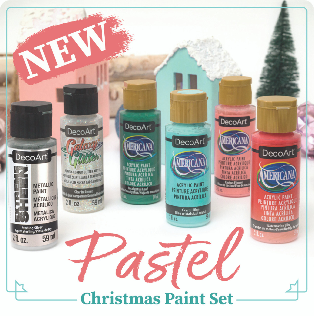 Pastel Christmas Paint Set - DecoArt Acrylic Paint and Art Supplies