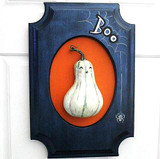 Cute Halloween Ghost Gourd Sign