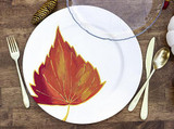 DIY Fall Leaf Chargers