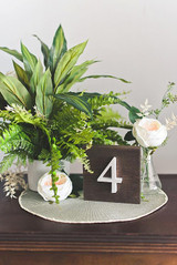 Pearlescent Wedding Table Numbers