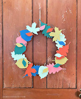 DIY Painted Wood Leaves Wreath