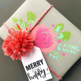 DIY Stenciled Gift Wrap