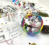 New Year's Glass Paint Marker Wish Ornaments