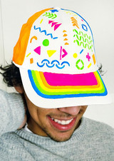 Multi-Colored DIY Hat Using Neon SoSoft Paint