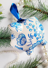 Delftware-Inspired Piggy Bank Ornament