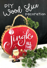 DIY Wood Slice Christmas Ornament