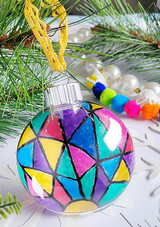 Faux Stained Glass Ornament