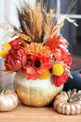 Glammed up Pumpkin Centerpiece with Holographic