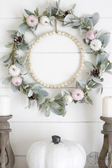 Pearly Pastel Fall Wreath with Americana&reg; Pear