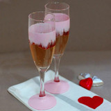 Dipped Valentine Champagne Flutes