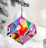 Water Marbled Paper Origami Ornaments and Reusable Furoshiki Gift Wrap: DIY Holiday