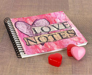 "Love Notes" Pink and Red Mixed Media Journal