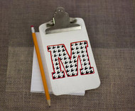 "M" Monogrammed Houndstooth Clipboard