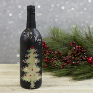 Chalkboard Christmas Tree Wine Bottle