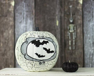 Bats in A Frame Crackled Pumpkin