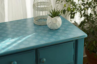 Polka Dot Stenciled Cabinet