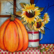 Sunflowers in Fall Wall Canvas