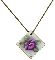 Square Pansy Necklace