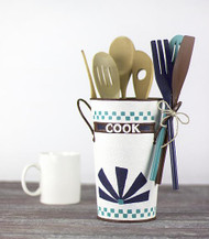 "Cook" Kitchen Utensil Holder