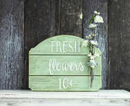 Spring Fresh Flowers Wooden Sign