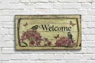 Vintage Rescued Welcome Sign