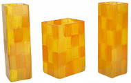 Orange Patchwork Vases