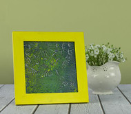 Paint Splatter Dandelion Framed Art