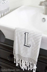 Custom Graphic Monogram Egyptian Hand Towels