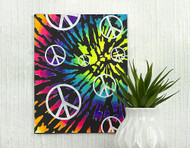 Stenciled Tie Dye Neon Canvas