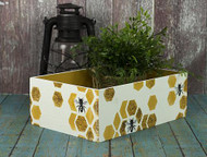 Stenciled Honeycomb Box