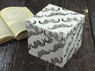 Stenciled Mustache Gift Box