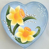 Daffodils and Pussy Willow Heart Box