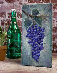 Mixed Media Textured Grapes Canvas